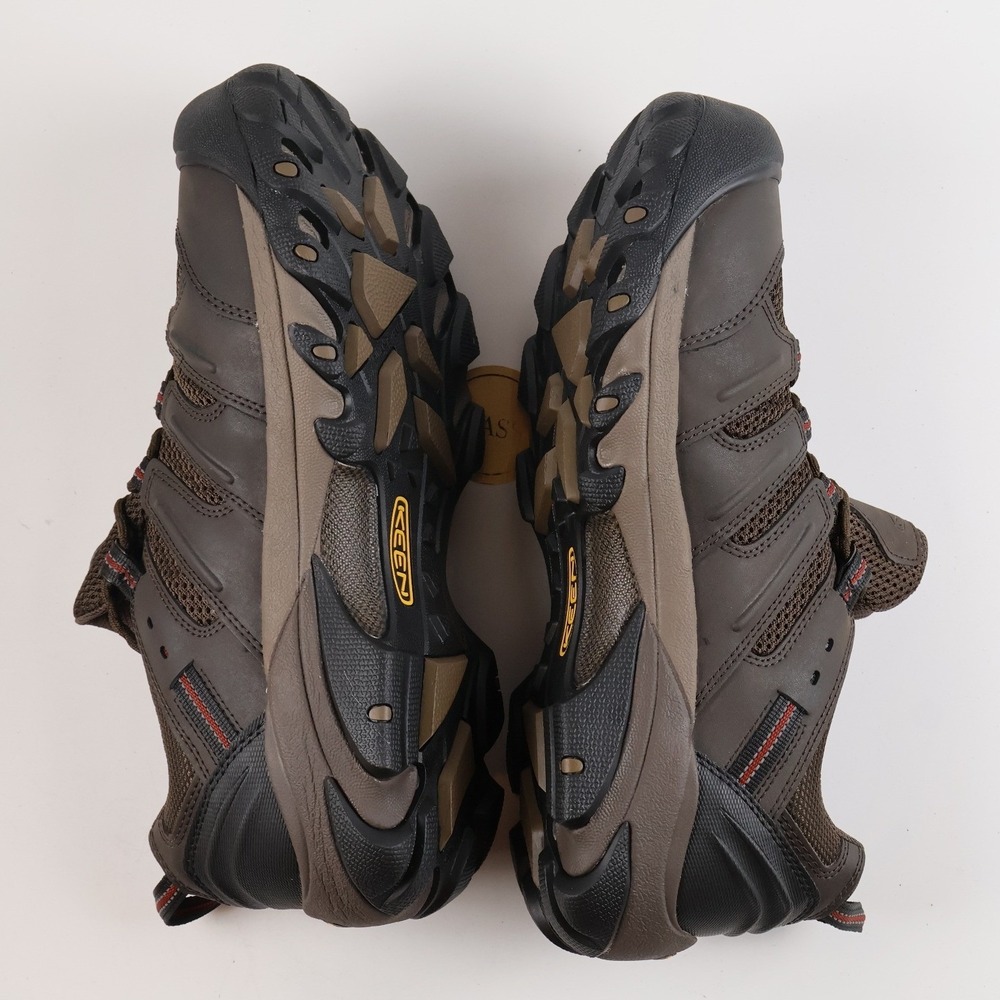 KEEN Utility Lansing Low Steel Toe Brown Fired Brick 13 EE Leather NEW